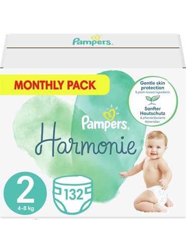 Pampers Harmonie Value Pack Νο2 (4-8kg) 132τμχ